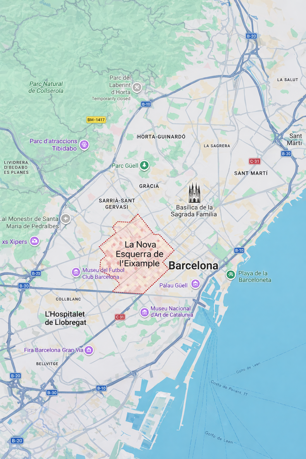 Personal training studio location in Eixample Barcelona