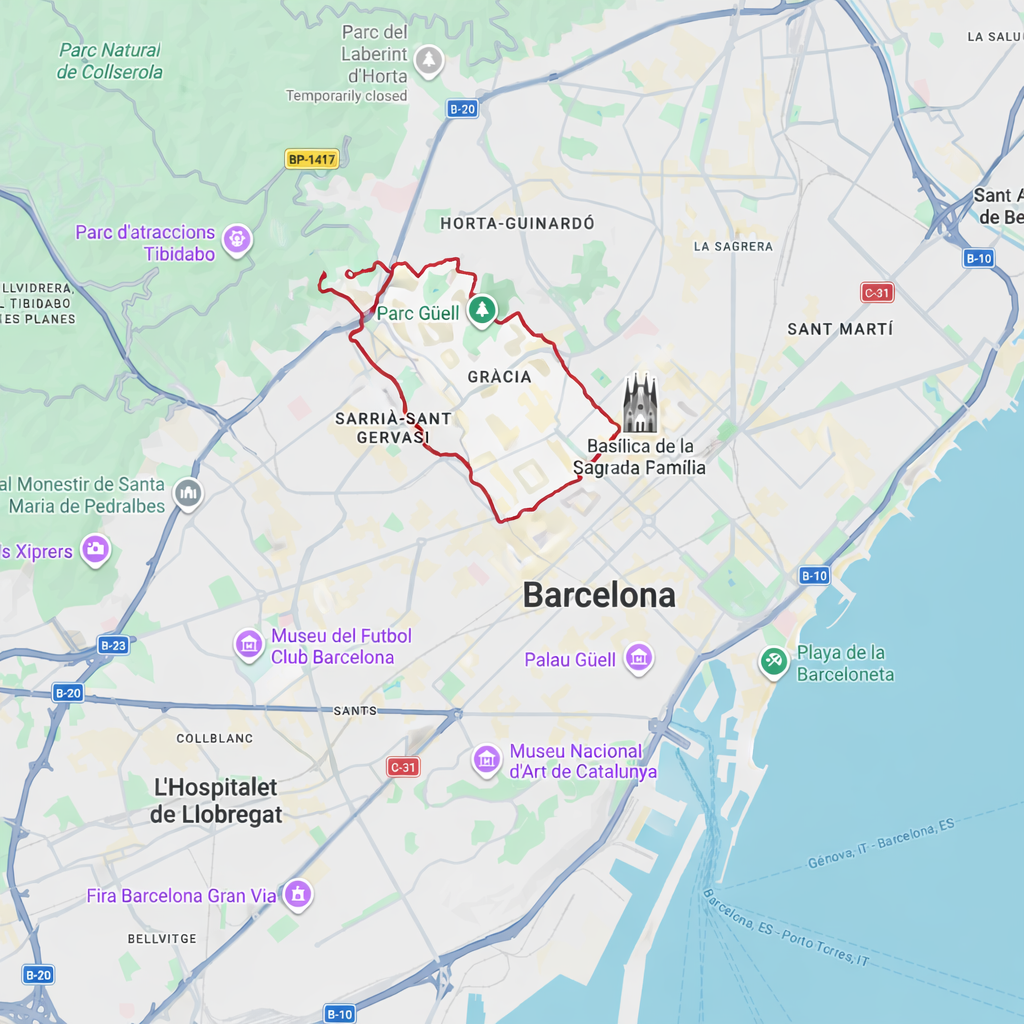 Personal training studio location in Gracia Barcelona